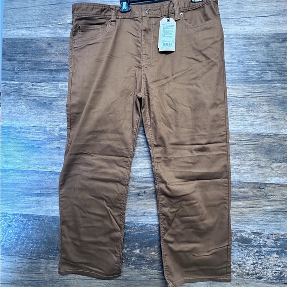 Prana Men's Bridger Jean Straight Leg Slim Fit Sepia Tan Pants - Picture 1 of 6